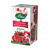 Herbata z sokiem owocowa Juicy Fruit Sweet Kiss Żurawina, granat i guarana z sokiem z aronii